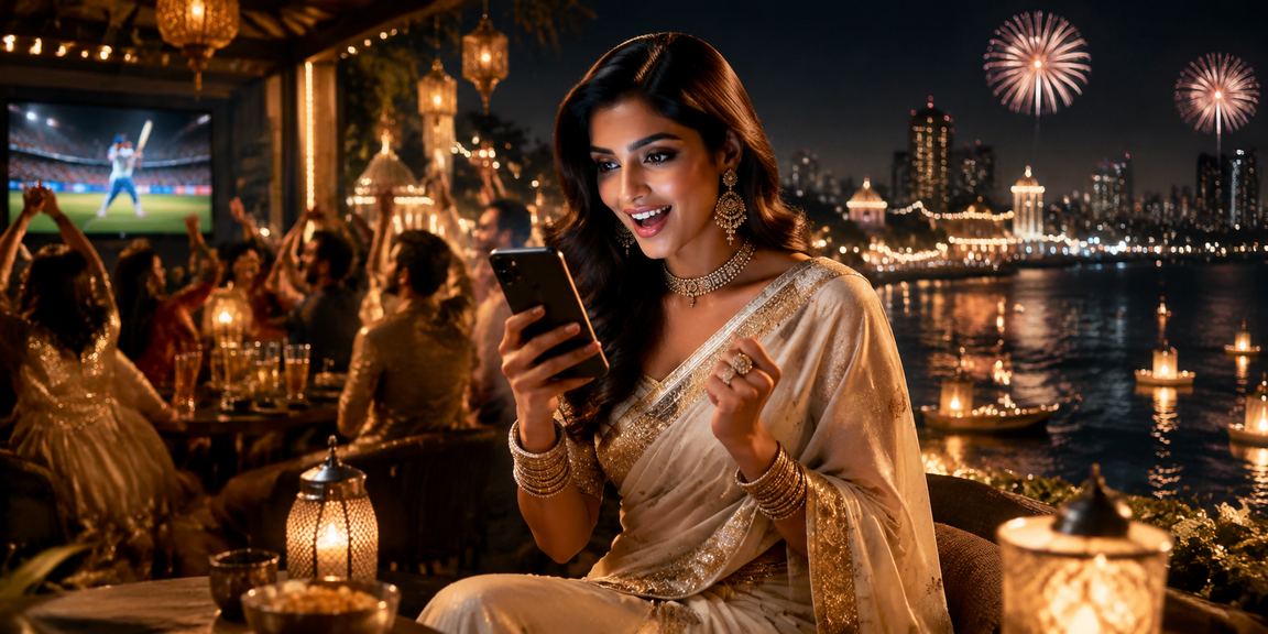 Indian player using mobile phone for cricket betting and payments